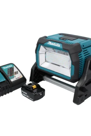 Solde Makita DML 809 RF1 Projecteur de chantier LED sans fil 18 V 10000 lm + 1x batterie 3,0 Ah + chargeur