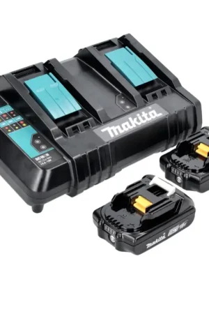 Makita Power Source Kit 18 V avec 2x BL 1820 B batterie 2,0 Ah ( 197254-9 ) + DC 18 SH chargeur double ( 199687-4 ) Livraison Express