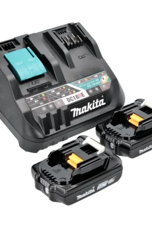 Makita Power Source Kit 18 V avec 2x BL 1820 B batterie rechargeable 2,0 Ah ( 2x 197254-9 ) + DC 18 RE Multi fast charger ( 198720-9 ) Offre Spéciale