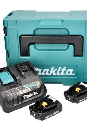 Soldes Makita Power Source Kit 18 V avec 2x BL 1820 B batterie 2,0 Ah ( 2x 197254-9 ) + DC 18 RE Multi fast charger ( 198720-9 ) + Makpac