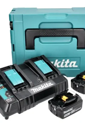 Promotion Saisonnière Makita Power Source Kit 18 V avec 2x BL 1850 B batterie 5,0 Ah ( 197280-8 ) + DC 18 SH chargeur double ( 199687-4 ) + Makpac