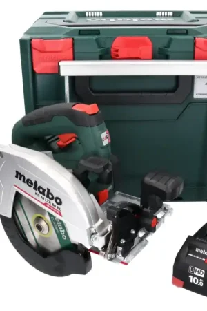 Scie circulaire sur batterie Metabo KS 18 LTX 66 BL 18 V 165 mm + 1x batterie 10,0 Ah + metaBOX - sans chargeur Certifié