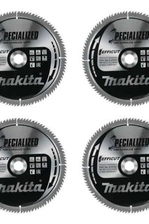 Soldes Makita CMSXF305100G SPECIALIZED EFFICUT lame de scie 305 x 2,15 x 30 mm 4 pièces (4x B-67321) 100 dents pour le bois