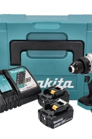 Marque Makita DDF 486 RMJ Perceuse-visseuse sans fil 18 V 130 Nm Brushless + 2x batterie 4,0 Ah + chargeur + Makpac