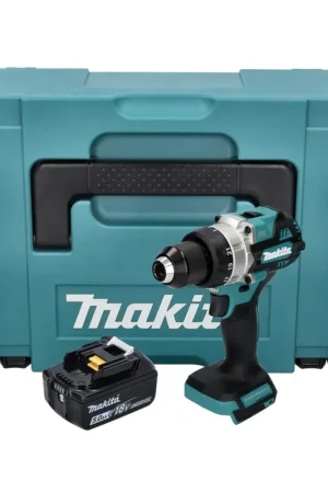 Makita DDF 486 T1J Perceuse-visseuse sans fil 18 V 130 Nm Brushless + 1x batterie 5,0 Ah + Makpac - sans chargeur Petit Prix