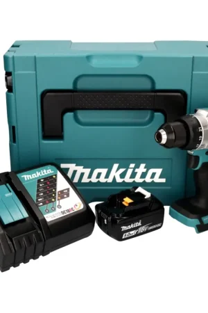 Makita DDF 486 RT1J Perceuse-visseuse sans fil 18 V 130 Nm Brushless + 1x batterie 5,0 Ah + chargeur + Makpac Nouvel Arrivage