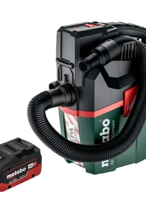 Metabo AS 18 HEPA PC Aspirateur à batterie compact 18 V Aspirateur eau et poussière 6 l avec fonction soufflante + 1x batterie 5,5 Ah - sans chargeur Vente Directe