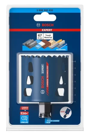 Affaire À Saisir Bosch EXPERT Scie cloche Tough Material 67 x 60 mm Carbide (2608900432) Universel