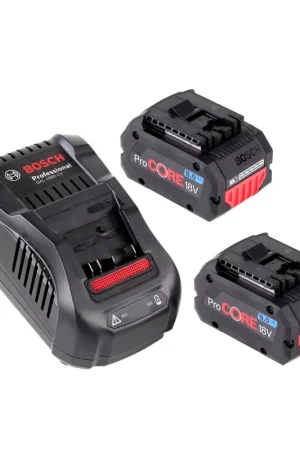 Livraison Express Kit de démarrage ProCore Bosch avec 2x batterie ProCORE 18 V 8,0 Ah Professional ( 1600A016GK ) et chargeur GAL 1880 CV