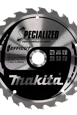 Haute Qualité Makita EFFICUT Lame de scie circulaire pour Bois 165 x 20 x 1,4 mm 25 Dents ( B-62985 )