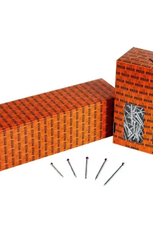 Usine Directe HECO UNIX-top Vis à plancher 3,5 x 60 mm Torx T-10 - Tête plate - Filetage complet - Galvanisé A2K 1500 pcs. (3x 46501)