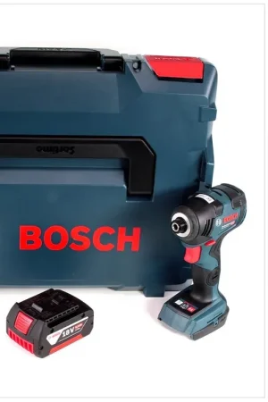 Must-Have Clé à chocs rotative sans fil Bosch GDR 18 V-200 C 18 V 1/4" en L-Boxx + 1 batterie 6,0 Ah - sans chargeur