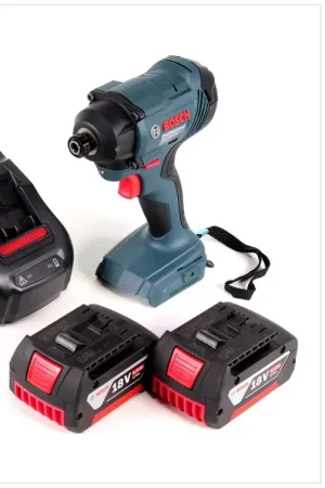 Clé à chocs rotative sans fil Bosch GDR 18 V-160 18V 1/4" + 2x batteries 6,0Ah + chargeur + insert - sans L-Boxx Haute Qualité