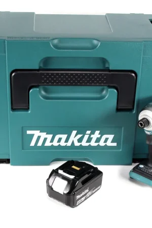 Commander Maintenant Makita DTD 170 G1J Perceuse visseuse à percussion sans fil 1/4" 18 V Li-Ion Brushless + 1x Batterie 4.0 Ah + MakPac - sans chargeur