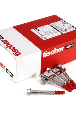 Certifié Fischer ULTRACUT FBS II A4 Vis à béton 10x100mm - tête hexagonale SW15 avec rondelle, 45/35/15 A4 en acier inoxydable 300 pcs. (3x 548744)