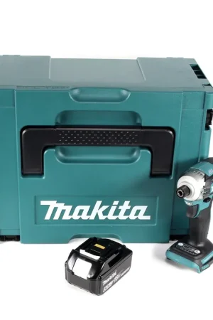Super Prix Makita DTD 170 T1J Perceuse-visseuse à percussion sans fil 1/4" 18 V Li-Ion Brushless + 1x Batterie 5.0 Ah + MakPac - sans Chargeur