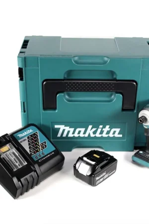 Makita DTD 170 G1J Perceuse visseuse à percussion sans fil 1/4" 18 V Li-Ion Brushless + 1x Batterie 6.0 Ah + Chargeur + MakPac Paiement Sécurisé