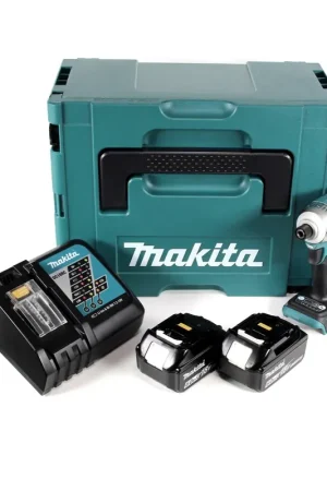 Makita DTD 170 RGJ Perceuse visseuse à percussion sans fil 1/4" 18 V Li-Ion Brushless + 2x Batteries 6.0 Ah + Chargeur + MakPac Top Vente