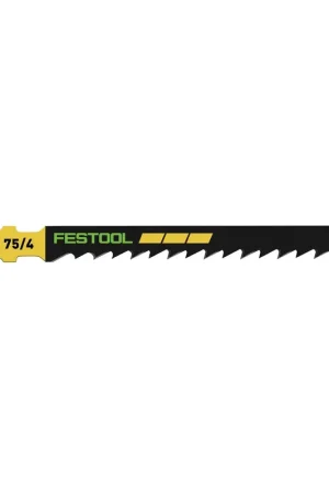 Authentique Festool S 75/4/200 WOOD Basic Lame de scie sauteuse, 200 pièces. ( 2x 204346 ) denture fixe pour coupes rapides, acier HCS