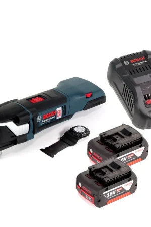 Bosch GOP 18 V-EC Découpeur-ponceur sans fil 18V ( 06018B0006 ) OIS / Starlock + 2x Batteries 5,0Ah + Chargeur Remise