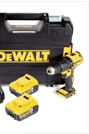 Achat Immédiat DeWalt DCD 778 P2T Perceuse visseuse à percussion sans fil 18V 65Nm + 2x Batteries 5,0Ah + Chargeur + Coffret TSTAK