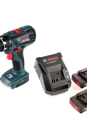 Bosch GSR 18V-28 Perceuse-visseuse sans fil 18 V 63 Nm + 2x Batteries 2,0 Ah + Chargeur Jusqu'à Épuisement Des Stocks