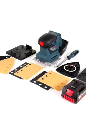 Ponceuse orbitale à batterie Bosch GSS 18 V-10 18 V Li-Ion Professional + accessoires + 1 batterie 5,0 Ah - sans chargeur, sans coffret Bon Plan