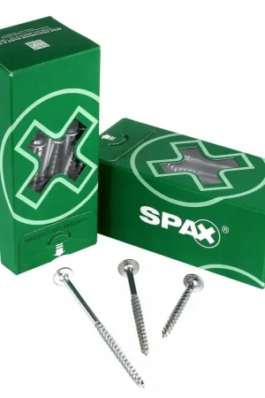 SPAX HI.FORCE Vis à tête disque 8,0 x 180mm - Filetage partiel - Torx T-STAR plus T40 - 4CUT - WIROX - 100 pièces ( 2x 0251010801805 ) Meilleur Prix