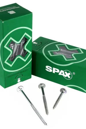 Jusqu'à Épuisement Des Stocks SPAX HI.FORCE Vis à tête disque 8,0 x 240mm - Filetage partiel - Torx T-STAR plus T40 - 4CUT - WIROX - 250 pièces ( 5x 0251010802405 )