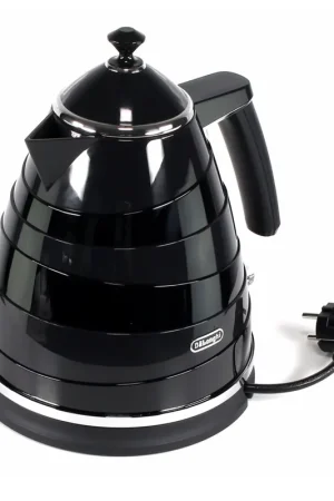De'Longhi KBA 2001.W Bouilloire 1850 - 2200 W noir avec Filtre anticalcaire et Indicateurs de niveau d'eau Meilleur Choix