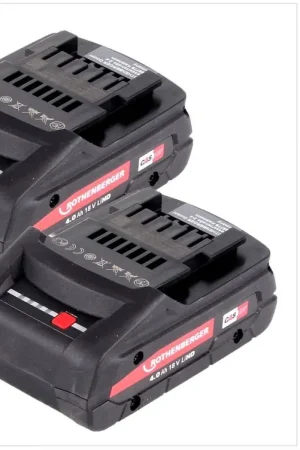 Rothenberger RO BP18/4 Li-HD Batteries - 18V / 4,0 Ah - 2 pièces ( 1000002548 ) Prix Cassé
