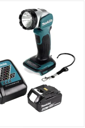 Nouvel Arrivage Makita DML 802 M1 Lampe de chantier sans fil 18 V Li-Ion + 1x Batteries 4,0 Ah + Chargeur