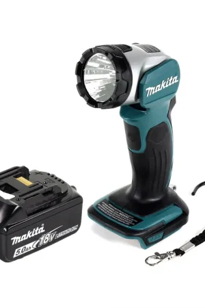 Usine Directe Makita DML 802 T1 Lampe torche de chantier sans fil 18 V Li-Ion + 1x Batterie 5,0 Ah - sans chargeur