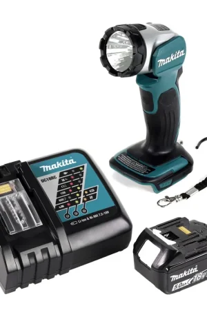 Meilleur Choix Makita DML 802 RT1 Lampe de chantier sans fil 18 V Li-Ion + 1x Batterie 5,0 Ah + Chargeur