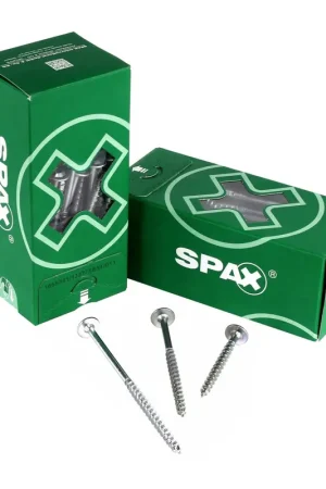 SPAX HI.FORCE Vis à tête disque 8,0 x 140mm - Filetage partiel - Torx T-STAR plus T40 - 4CUT - WIROX - 100 pièces ( 2x 0251010801405 ) Quantité Limitée