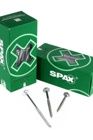 SPAX HI.FORCE Vis à tête disque 8,0 x 140mm - Filetage partiel - Torx T-STAR plus T40 - 4CUT - WIROX - 250 pièces ( 5x 0251010801405 ) Super Prix