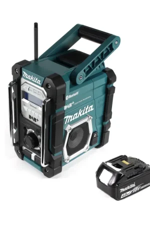 Authentique Makita DMR 112 M1 radio de chantier à batterie 7.2 - 18V Bluetooth DAB+ + 1x batterie 4,0Ah - sans chargeur