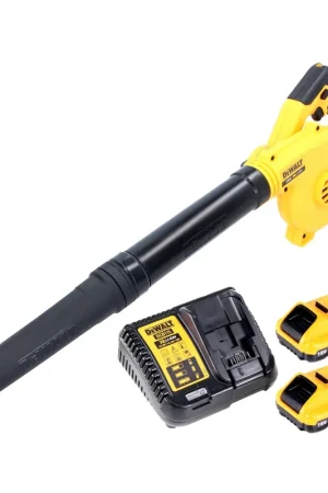 Prix Réduit Souffleur / souffleur à feuilles DeWalt DCV 100 L2 18 V + 2x batteries 3,0 Ah + chargeur