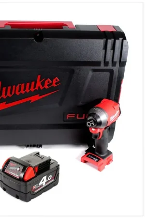 Milwaukee M18 FID2-401 FUEL Visseuse à percussion sans fil 18 V Li-Ion + 1x Batterie 4,0 Ah + HD-Box - sans chargeur Seulement Aujourd'hui