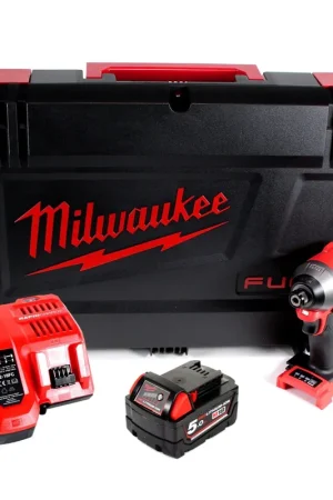 Milwaukee M18 FID2-501X Visseuse à percussion sans fil 18V, 226Nm + 1x Batterie 5,0Ah + Chargeur + Coffret HD-Box Produit De Marque