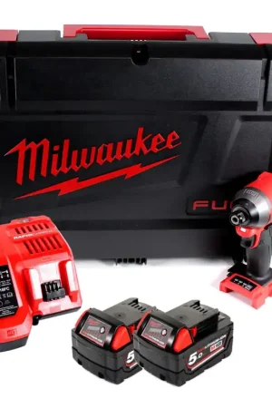 Milwaukee M18 FID2-502X FUEL Visseuse à chocs sans fil ( 4933464088 ) 18 V Li-Ion + Coffret de transport HD-Box + 2 x Batteries 5,0 Ah + Chargeur Affaire À Saisir