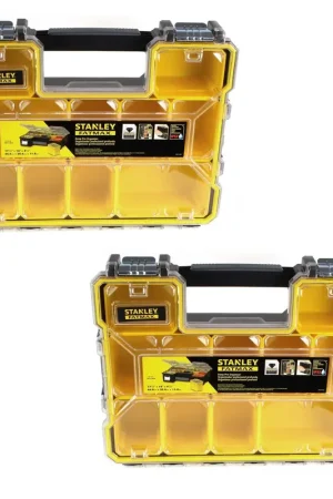 Stanley Profi Organiseur FATMAX Set vec compartiments profonds ( 2x 1-97-518 ) Imperméable IP 53 avec fermoirs en métal Nouveauté