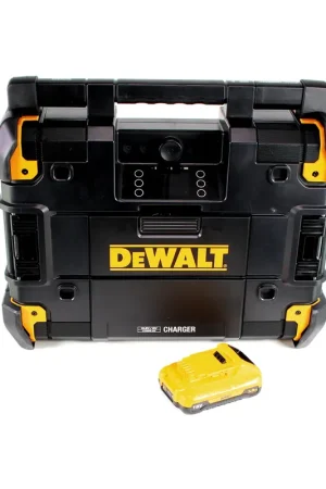 DeWalt DWST1-81078 batterie secteur radio de chantier TSTAK DAB+ USB IP54 Bluetooth + 1x batterie 3,0Ah Meilleur Choix