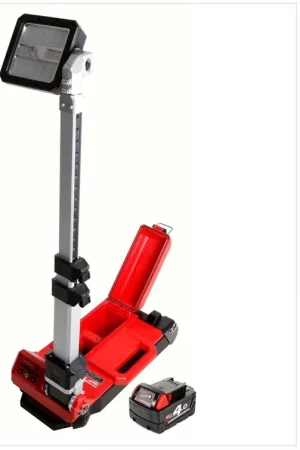Seulement Aujourd'hui Milwaukee M18 ONERSAL-401 Projecteur de chantier LED ONE-KEY sans fil 18 V Li-Ion + 1x Batterie 4,0 Ah - sans chargeur