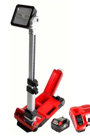 Vente Directe Milwaukee M18 ONERSAL-401C Projecteur de chantier LED ONE-KEY 18 V Li-Ion + 1x Batterie 4,0 Ah + 1x Chargeur