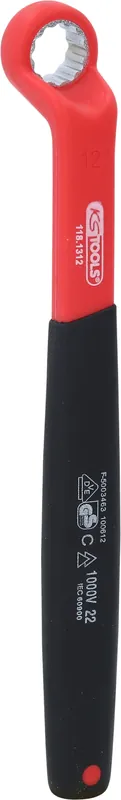 KS TOOLS Clé polygonale coudée isolée, 12 mm ( 118.1312 ) Bon Plan