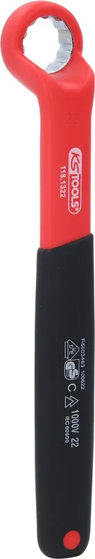 Promotion KS TOOLS Clé polygonale coudée isolée, 22 mm ( 118.1322 )