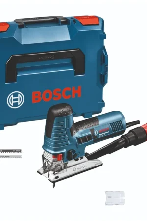 Nouvelle Collection Bosch GST 160 CE Scie sauteuse pendulaire professionnelle SDS 800 Watt (0601517000) + L-Boxx