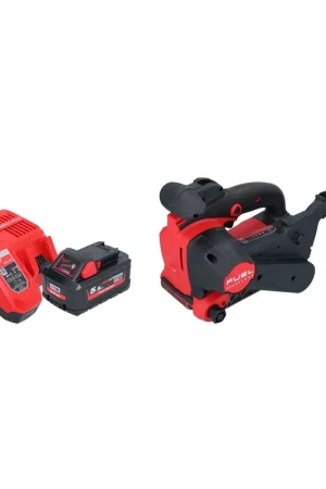 Milwaukee M18 FBTS75-551 ponceuse à bande sans fil 18 V 75 x 457 mm sans brosse + 1x batterie 5,5 Ah + chargeur + chargeur de batterie Must-Have