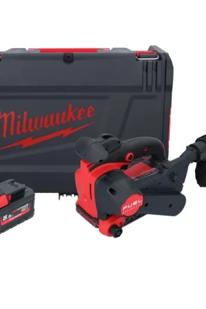 Jusqu'à Épuisement Des Stocks Ponceuse à bande sans fil Milwaukee M18 FBTS75-551X 18 V 75 x 457 mm sans balais + 1x batterie 5,5 Ah + boîtier HD - sans chargeur